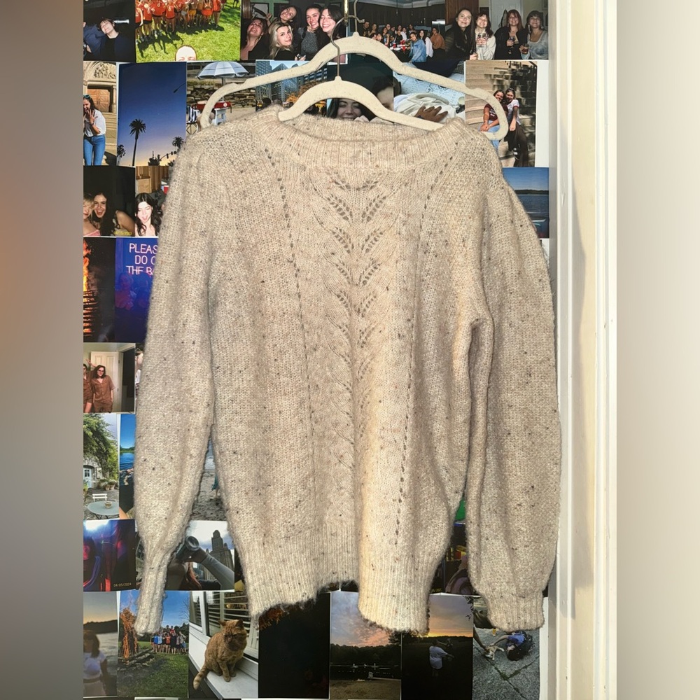 tan sweater